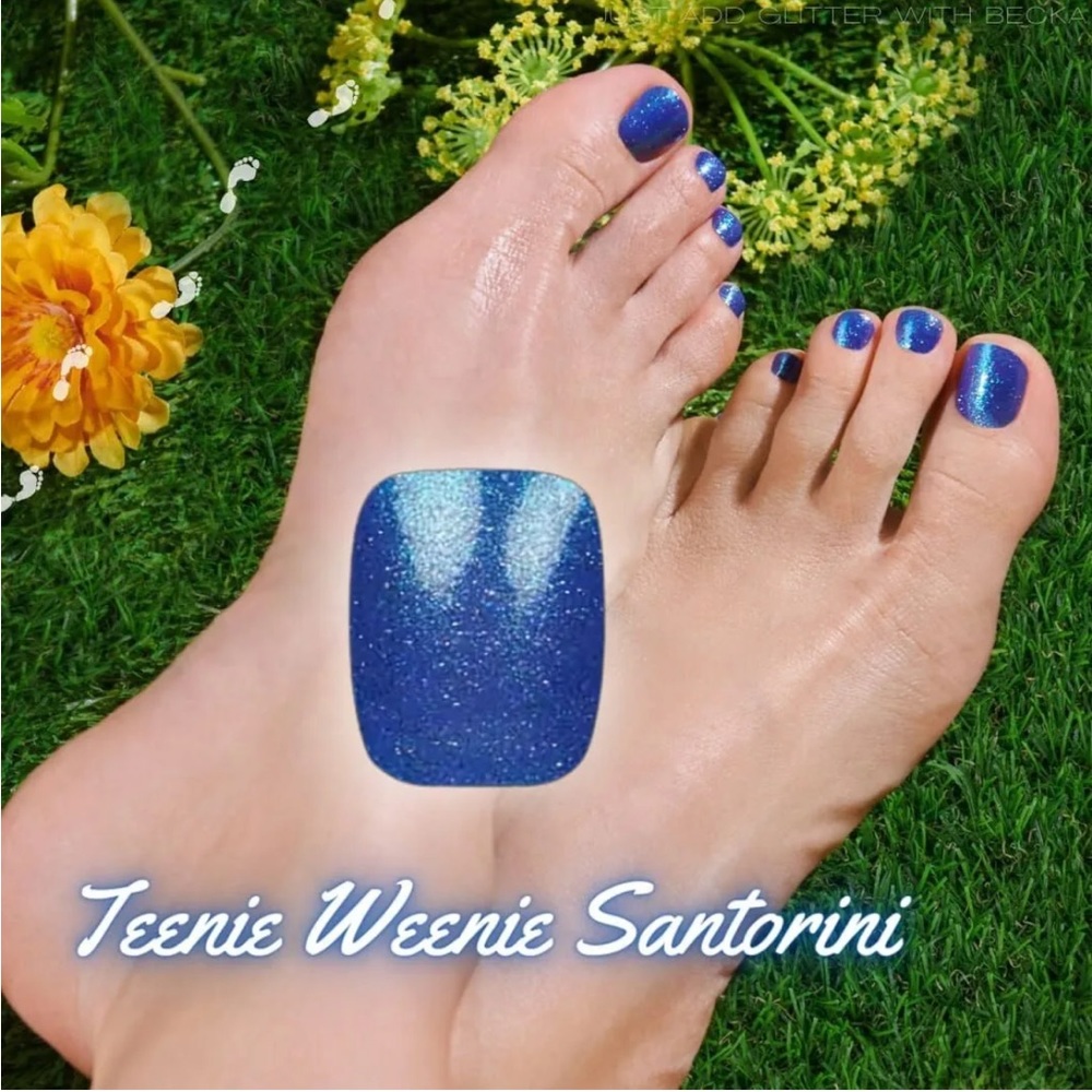 *Retired* Color Street: Teenie Weenie Santorini (Pedicure) | Blue Glitter Summer - Picture 6 of 13